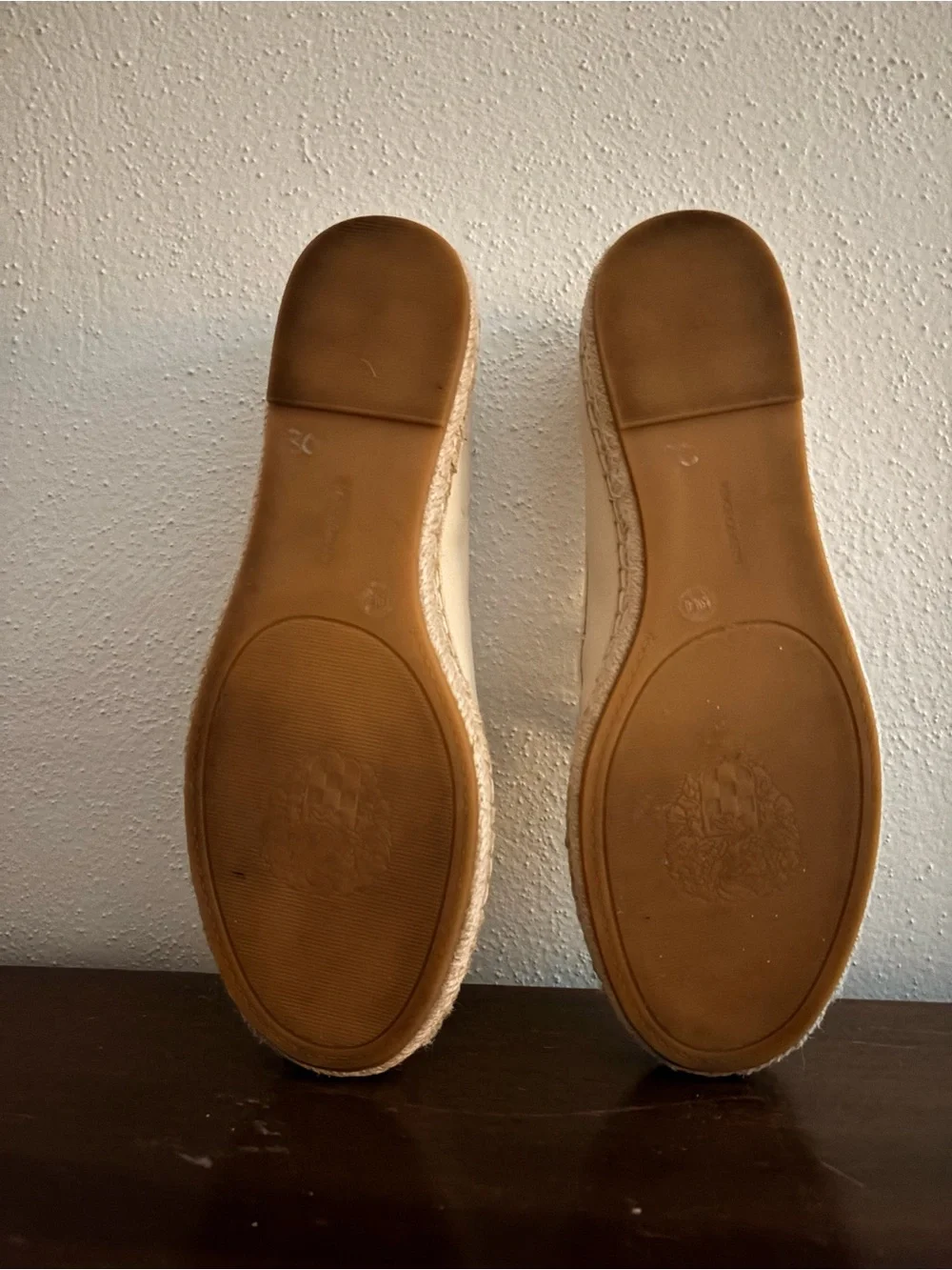 Vince Camuto Cream Mary Jane Espadrille Wedges
